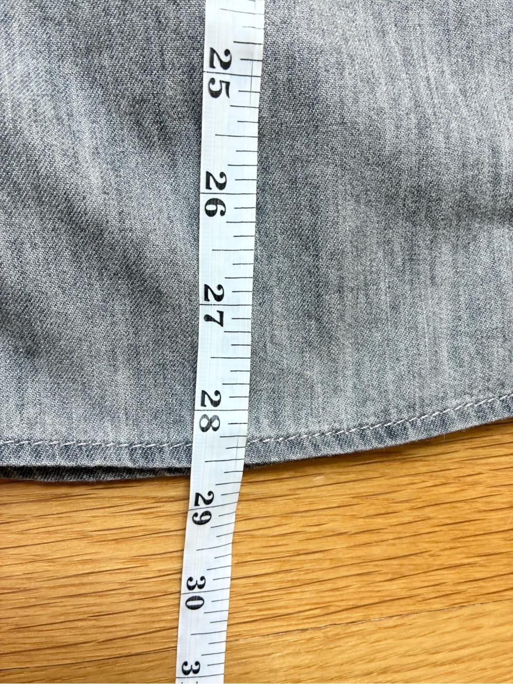Talbots Button Front Shirt Ruffled Short Sleeve Cotton Light Gray Plus Size 2X - Picture 12 of 12